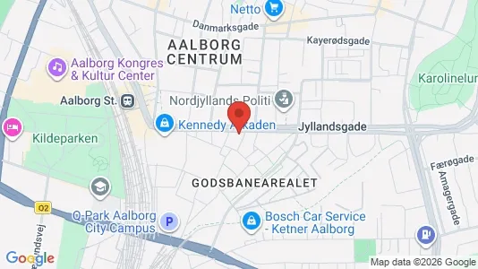 Apartments for rent i Aalborg Center - kort over placeringen