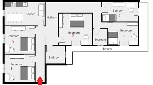 Rooms in Turin - photo 4