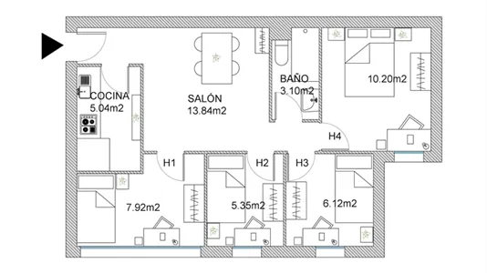 Rooms in Getafe - photo 9