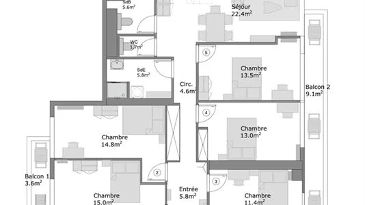 Rooms in Bordeaux - photo 6