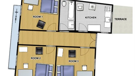 Rooms in Volos - photo 5