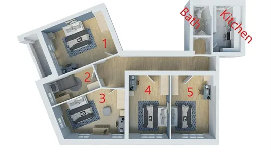 Rooms in Berlin Charlottenburg-Wilmersdorf - photo 1