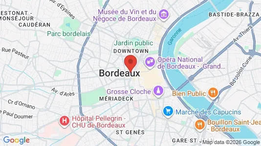 Rooms for rent i Bordeaux - kort over placeringen