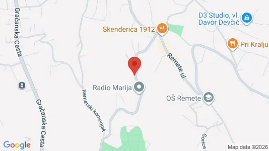Apartments for rent i Sljeme (Medvednica-Tomislavac) - kort over placeringen