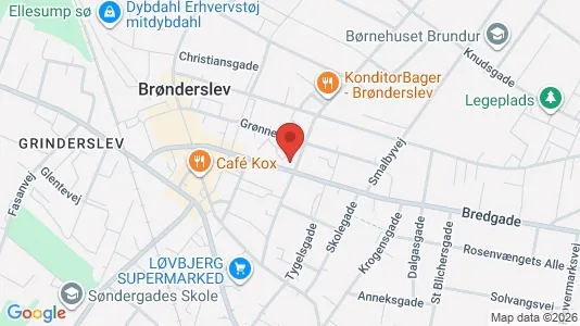 Apartments for rent i Brønderslev - kort over placeringen