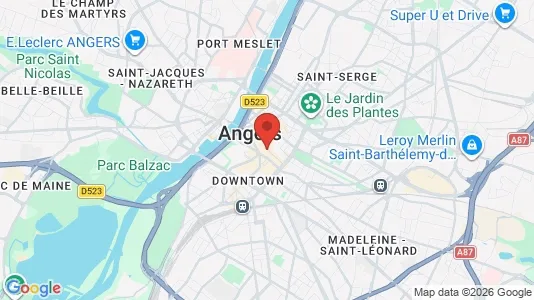 Houses for rent i Angers - kort over placeringen