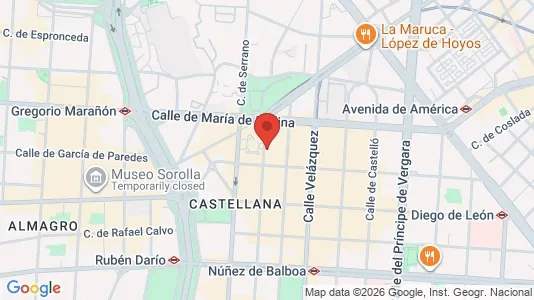 Apartments for rent i Madrid Salamanca - kort over placeringen