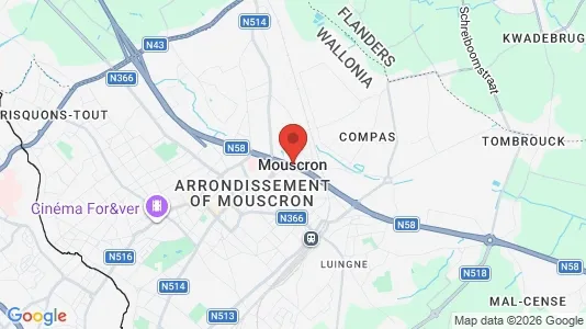 Houses for rent i Moeskroen - kort over placeringen