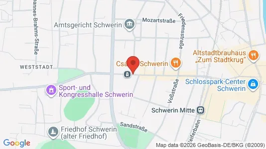 Apartments for rent i Schwerin - kort over placeringen