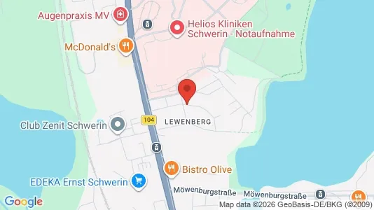Apartments for rent i Schwerin - kort over placeringen
