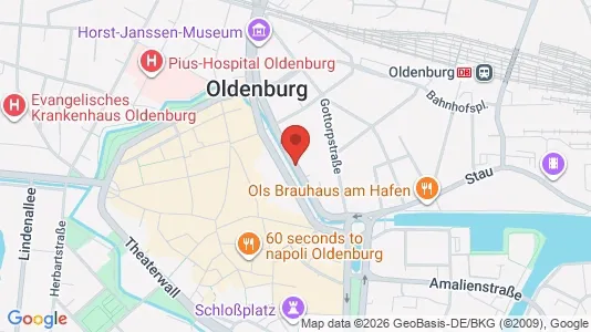 Apartments for rent i Oldenburg - kort over placeringen