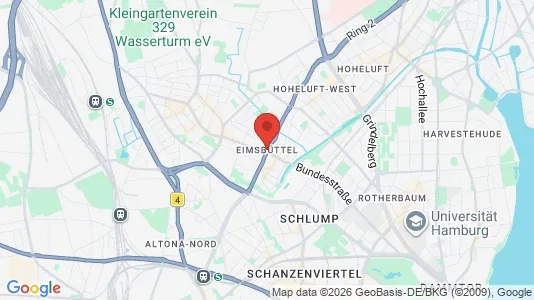 Houses for rent i Hamburg Eimsbuttel - kort over placeringen