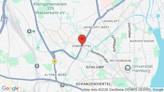 Apartments for rent i Hamburg Eimsbuttel - kort over placeringen