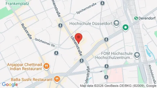 Apartments for rent i Dusseldorf - kort over placeringen