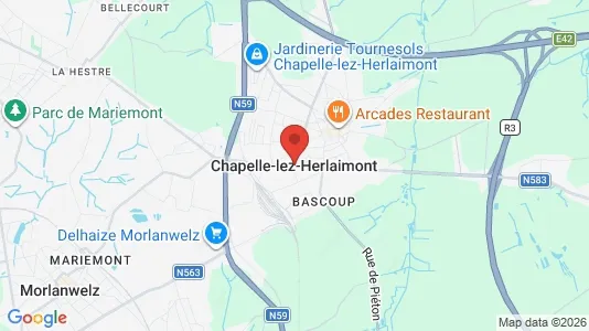 Houses for rent i Chapelle-lez-Herlaimont - kort over placeringen