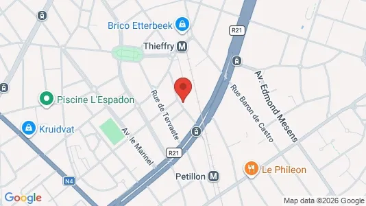 Apartments for rent i Brussels Etterbeek - kort over placeringen