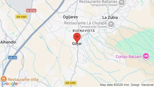 Apartments for rent i Gójar - kort over placeringen