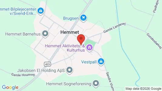 Apartments for rent i Hemmet - kort over placeringen