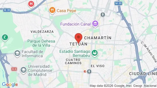 Apartments for rent i Madrid Tetuán - kort over placeringen