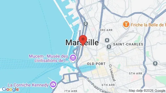 Apartments for rent i Marseille 2ème arrondissement - kort over placeringen