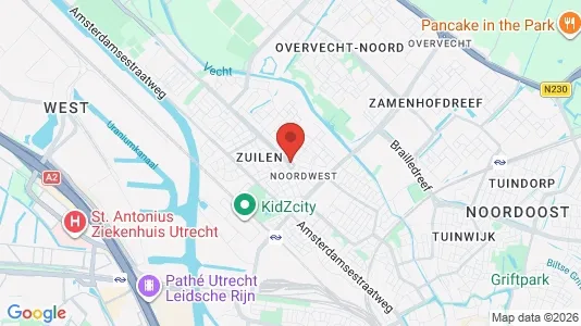 Rooms for rent i Utrecht Noord-West - kort over placeringen