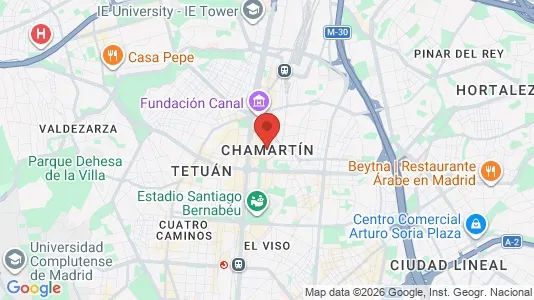 Rooms for rent i Madrid Chamartín - kort over placeringen