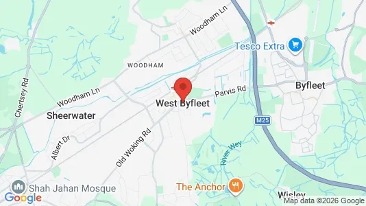 Apartments for rent in West Byfleet - Surrey - Photo from Google Street View
