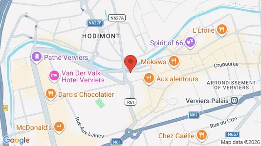 Apartments for rent i Verviers - kort over placeringen