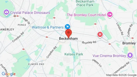 Rooms for rent in Beckenham - Kent - Photo from Google Street View