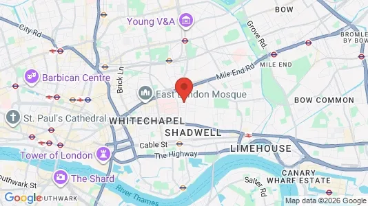 Rooms for rent in London E1 - Photo from Google Street View