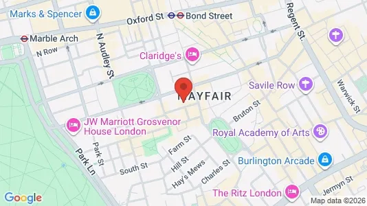 Apartments for rent i London W1A - kort over placeringen