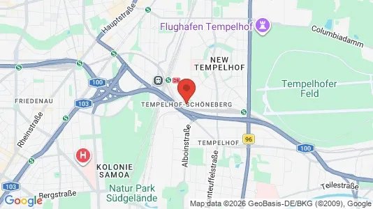 Apartments for rent i Berlin Tempelhof-Schöneberg - kort over placeringen