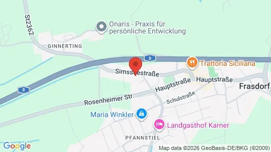 Apartments for rent i Rosenheim - kort over placeringen