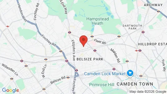 Apartments for rent i London NW3 - kort over placeringen