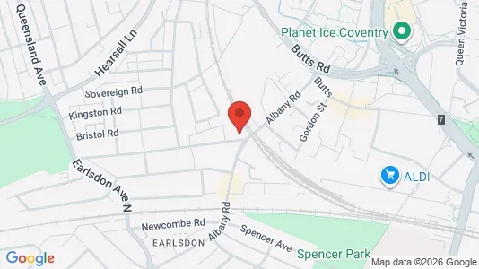 Apartments for rent i Coventry - West Midlands - kort over placeringen