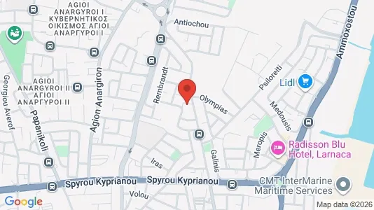 Apartments for rent i Larnaca - kort over placeringen