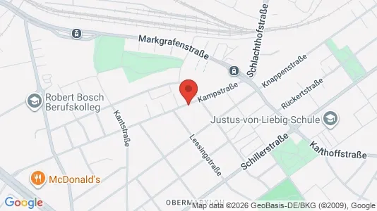 Apartments for rent i Duisburg - kort over placeringen