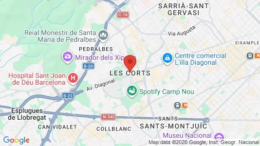 Houses for rent i Barcelona Les Corts - kort over placeringen