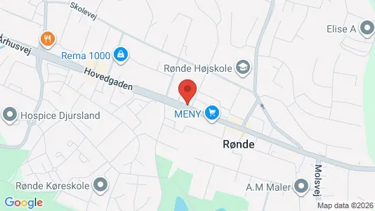 Rooms for rent i Rønde - kort over placeringen