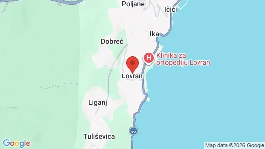 Apartments for rent i Lovran - kort over placeringen