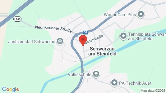 Apartments for rent i Schwarzau am Steinfeld - kort over placeringen