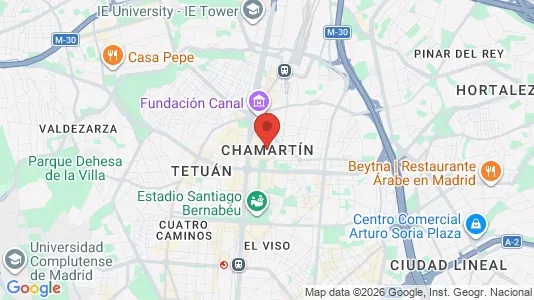 Apartments for rent i Madrid Chamartín - kort over placeringen