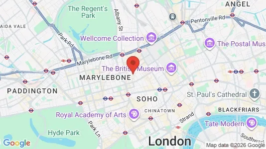 Apartments for rent i London W1W - kort over placeringen