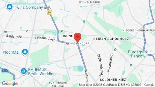 Rooms for rent i Berlin Reinickendorf - kort over placeringen