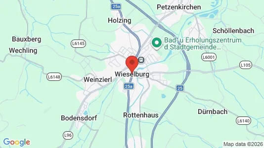 Apartments for rent i Wieselburg - kort over placeringen