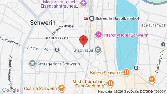Apartments for rent i Schwerin - kort over placeringen