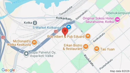Apartments for rent i Kotka - kort over placeringen