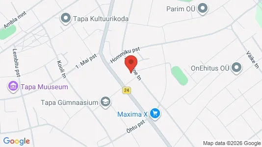 Apartments for rent i Tapa - kort over placeringen