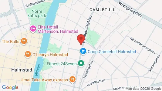 Apartments for rent i Halmstad - kort over placeringen
