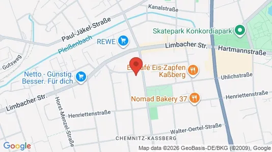 Apartments for rent i Chemnitz - kort over placeringen